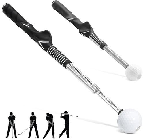 Golf Swing Training Aid, Adjustable Golf Swing Trainer For Correcting Ball Striking Posture, Retractable, Suitable For Men, Women, Kids For Indoor And Outdoor Golf Practice
