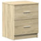 vidaXL Nachttisch mit 2 Schubladen Sonoma-Eiche 40x36x50 cm, Nachtschrank, Nachtkommode, Betttisch, Nachtkonsole, Bettschrank