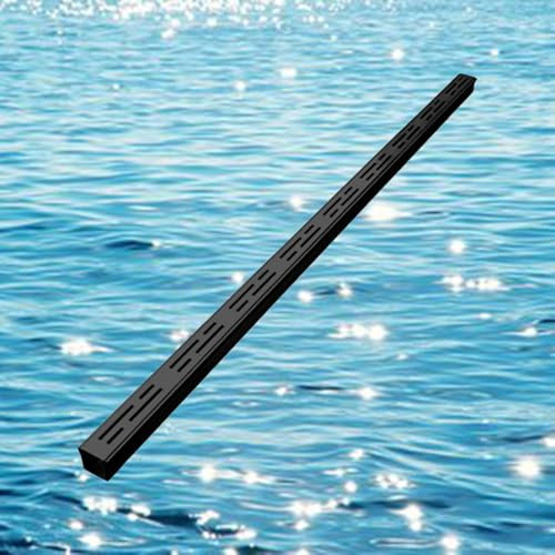 EXCLURA EntwäSserungsrinne 5 cm Breite Schmale Kanalablaufabdeckung, Edelstahl-Rost-Bodenablaufabdeckungen, Rinnenablauf mit Abnehmbarem Rost, Auffangbeckenroste(Black,1 pc)