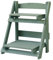 Spizummp Wooden Folding Flower Pot Stand - 2 Tier Ladder Plant Stand, Step Style Desktop Shelf Organizer, Wood Display Shelf Decorative Storage Rack For Indoor - Vintage Green