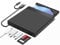 INDOTEAM External CD DVD Drive for Laptop PC – USB 3.0 & Type-C CD/DVD RW Portable DVD Player CD Player with SD TF Card Reader – CD-ROM Burner Rewriter Slim Optical DVD Disk Drive