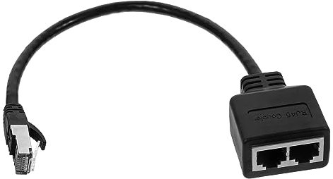 MERRYHAPY Divisor Ethernet Macho Doble Adaptador Modular Múltiples Dispositivos Compatible con Cables Categoría