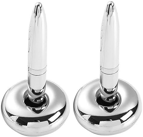VILLFUL 2 Stück Magnetischer Kugelschreiber Elegante Schwebestifte mit Metallbasis Schreibgeräte für Büro und Stilvolle und Praktische Kugelschreiber für Damen
