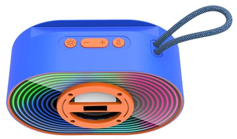 Outdoor Portable Speaker | Portable Cool Gadgets Wireless Speaker - Ambient Lighting Long Playtime Electronics with Lanyard, Small Decor for Camping Home Women Birthday