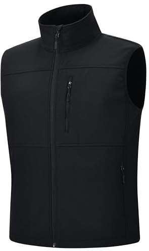 Huayuzh Weste Herren Outdoor Ärmellose Softshell Wasserdichte Winddichte Jacke Bodywarmer Fleece Innenseite Wandern Golf