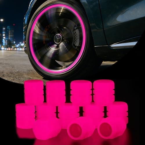 12 Stück Ventilkappen Auto Leuchtend, Leuchtende Ventilkappen Auto | Fluoreszierende Reifenventilkappen, Universelle Fluoreszierende Reifenventilkappen, Leuchtende AutoReifen ventil für Autos