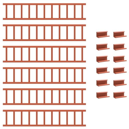 vidaXL Schneefanggitter Rot 600 x 2,5 x 20 cm Stahl