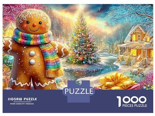 Gingerbread Man with Gifts 1000 Piece Jigsaw Puzzle for Boys, Girls, Men & Women 70x50cm/1000pcs
