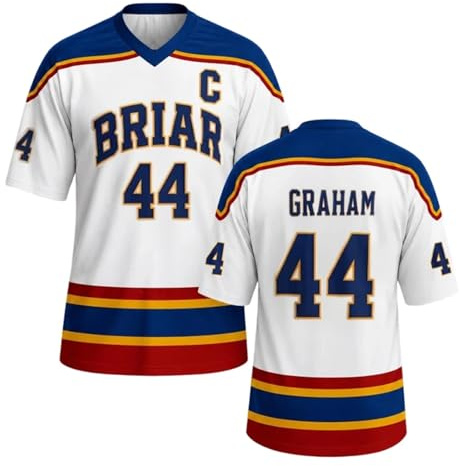 Briar U Hockey Jersey Graham 44 & Logan 22 & Tucker 46 & di Laurentis 66 Briar U Hockey Maglia Vneck Maglietta Sportivo Streetwear Unisex Maniche Corte Camicie di Ispirazione Sportiva for Fans