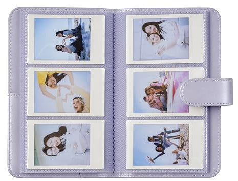 FUJIFILM instax™ mini Album | Fotoalbum für 108 instax mini Sofortbilder – Gepolstertes Einsteckalbum für Fotos im Format 86 x 54 mm | Dreamy Purple