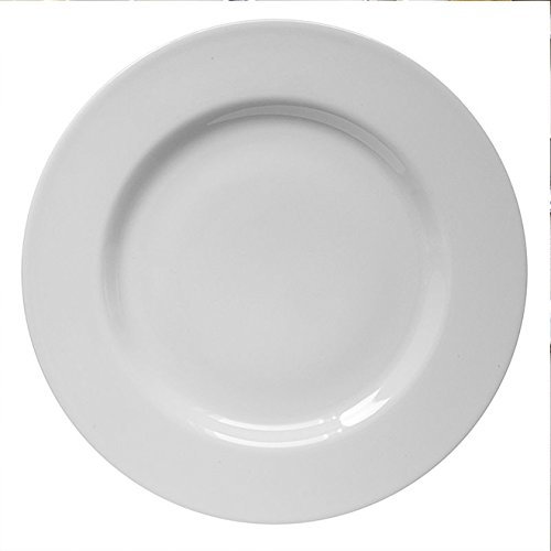 Saturnia Confezione 6 Piatti Porcellana Bianca Serie Ischia Made in Italy (6 Piatti Piani 26cm)