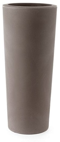 Teraplast Schio Cono 70cm Fioriera, Plastica 100%, Cappuccino, 70 cm