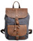 Neuleben Vintage Wasserdicht Rucksack Daypack aus Canvas Leder Damen Herren für Reise Outdoor Schule (Grau)