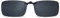 JM Randlos Rechteck Clip auf Sonnenbrille Leicht Gewichts Polarisiert Brillen Damen Herren(Polarisiertes Grau)