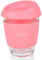 AniSqui Glass Travel Mug, 12oz 350ml Portable Coffee Cup with Lid (Pink)