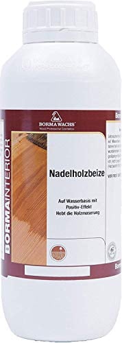 BORMA Nadelholzbeize Positivbeize auf Wasserbasis 1 Liter Weiss
