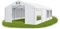 Das Company Partyzelt 5x8m Lagerzelt Universalzelt Moskitonetz wasserdicht weiß Zelt 560g/m² PVC Plane ganzjährig Gartenzelt Winter ISDM - Zeltgarage, Pavillon, Zeltgarage Winterfest - Winterzelt