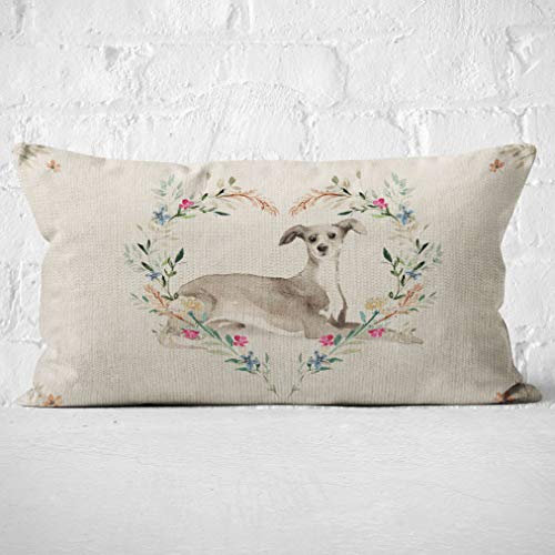 Mancheng-zi Kissenbezug mit italienischem Windhund, Geschenk für Hundeliebhaber, Geschenk für italienische Windhunde, 50,8 x 30,5 cm, Leinenkissenbezug für Sofa, Couch und Bett