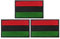 Amerikanische Afro-Flagge, Aufnäher, USA-Flaggen, taktische Flagge, Stickerei-Aufnäher, für Hüte, taktische Taschen, Jacken, Kleidung, Patch, Team-Militär-Patch, 3 Stück