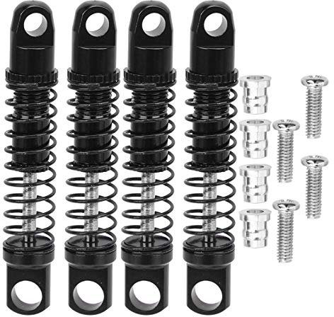 Keenso RC Stoßdämpfer, 4 Stück 42mm RC Dämpfer RC Car Stoßdämpfer Dämpfer Ersatz für 1/16 RC Car(schwarz) Automodellzubehör Modellauto-Zubehör