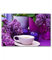 banjado Glas Magnettafel 120x80cm / Magnetwand Glas/Magnetpinnwand als Memoboard Glas/Pinnwand Magnettafel Küche, Büro, Kinderzimmer inkl. 4 Magnete & Montageset - Flieder