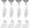 Ruikdly Tischdeckengewichte 8 Stück Edelstahl Tischdeckenbeschwerer Tischdecke Gewichte Tischtuch Klein Clips Tischtuchklammern für Dicke Tischplatten für Drinnen Draußen Garten Blattform Silber