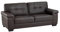 Vente-unique-Ledersofa 3-Sitzer - Braun - Hazel