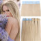 SEGO Tape Extensions Echthaar 20 Tressen/30 g Klebeband Band in Haarverlängerung Kleber Haarteile Hair Weißbleichen#70-1 22(55cm)-30g