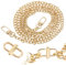 BETESSIN Handtasche Kette Metall Gold 160cm Trageriemen mit Karabinerring Taschen Ketten Schultergurt Geldbörse Schulterriemen Kettenriemen DIY Tascheherstellung Handwerk