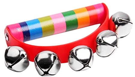 Tambourin Handbell Halbmond Tamburin Musikinstrument Rhythmus schlägt das kleine Jingle Bell -Spielzeug Tool Baby Kind Kind früh Bildung