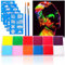 URAQT Pintacaras Infantil, 12 Colores UV Fluorescente Pintura Cara Niños Hipoalergenica, Neon Pintura Facial y Corporal Seguridad No Tóxica, Maquillaje para Niñas Halloween Festival Fiesta Cosplay