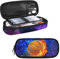HELLHERO Galaxy Basketball Federmäppchen für Kinder Mädchen Jungen Federmäppchen Stifttasche Tragbare Federmäppchen Schreibwaren Organizer Halter für Frauen Männer Schule Büro Reisebedarf