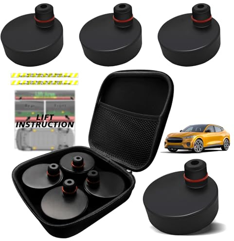 AOSKonology - Juego de 4 almohadillas de elevación para gato de piso compatibles con accesorios Mustang Mach-E 2023 2022 2021