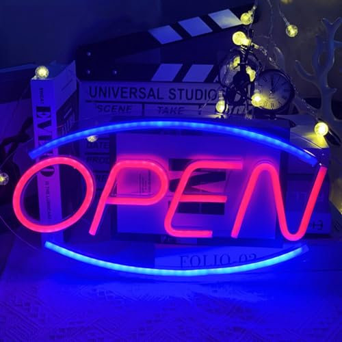 OPEN Lampe néon LED en acrylique alimentée par USB pour décoration murale, cadeau de jeu (ouvert)