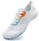 IceUnicorn Traillaufschuhe Herren Damen Barfußschuhe Unisex Fitnessschuhe Zehenschuhe Barefoot Shoes(Orange Weiß, 42EU)