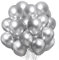 50 Stück Metallic Silber Ballons, Luftballons Silber, 12 Zoll Metallicfarben Latex Ballons, Metallic Ballons Silber, Metallic Silber Luftballons für Hochzeit, Geburtstag Deko，BabyParty, Partydeko
