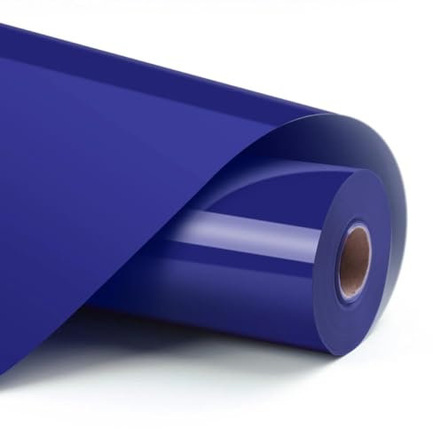 LOKLiK Rouleau Bleu Royal de Vinyle Transfert de Chaleur Thermocolant Tissus Vêtement 1 pc 30.5 x 180 cm - Résistant au Lavage – Pour T-Shirts, Sacs, Vêtements, Projets DIY