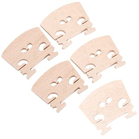 Ponte per Violino, Ponte per Basso 5 Pezzi Ponti per Violino in Legno di Acero Ponte per Violino 4/4 Accessori per Violino per Violino di Dimensioni 4/4