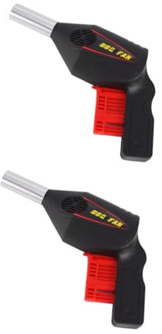 Kisangel 2stücke Portable Handheld BBQ Fan Handgebläse Für Schnelleres Anzünden Von Grillkohle Für Camping Picknick Und Barbecue Praktisches Zubehör Für Outdoor-küche Schwarz