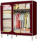 Tragbarer Kleiderschrank-Organizer aus Stoff für Mädchenzimmer, mit Kleiderstange, einfach und stilvoll (168 x 130 x 45 cm)