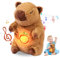 CEWROM Schlummer Capybara Kuscheltier, Capybara Kuscheltier mit Atembewegung und Sanfte Musik, Baby Erstausstattung, Neugeborene, Baby Spielzeug ab Geburt, Babyparty und Neugeborenen Geschenk