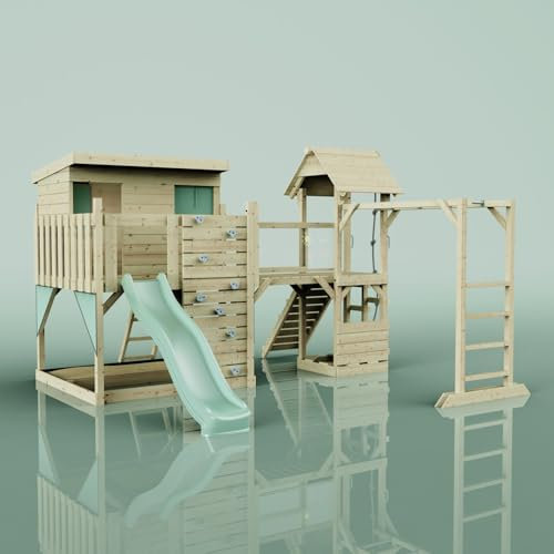 OutdoorToys Spielturm Isak aus Holz in Grün