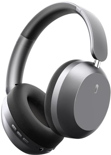 Y05 Bluetooth Headphones Wireless Over Ear with Microphone 48 Hours Playtime, High Sound Quality Foldable Soft Earpads Earphones for Travel - Grey