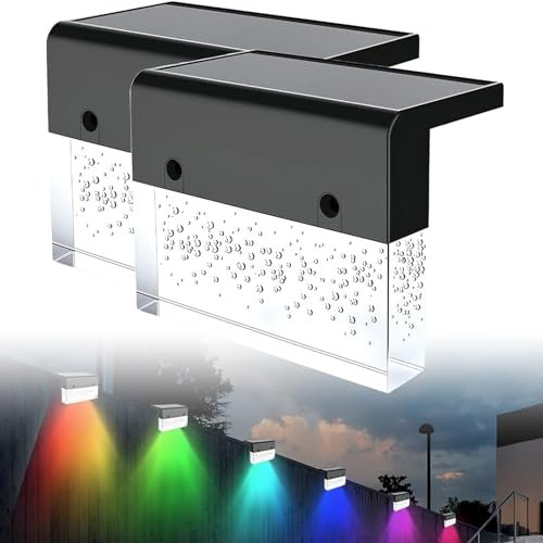 Luce solare a bordo piscina, luci sommersi a LED LED di luce wireless, luminosa brillantezza di colori vividi piccole lampade per le lampade da giardino per laghetto da giardino esterno (2PCS)