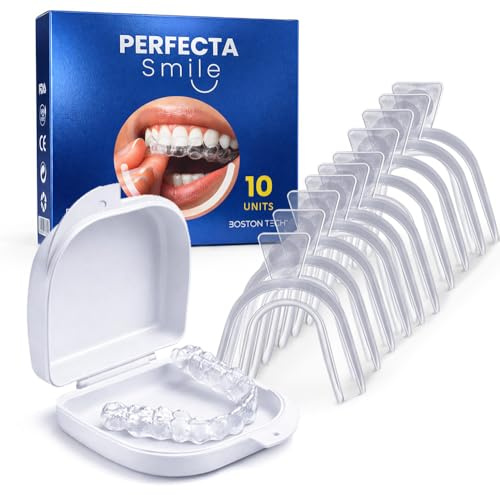 Boston Tech 10 Bite Dentali Modellabili per Bruxismo Notturno, con Custodia