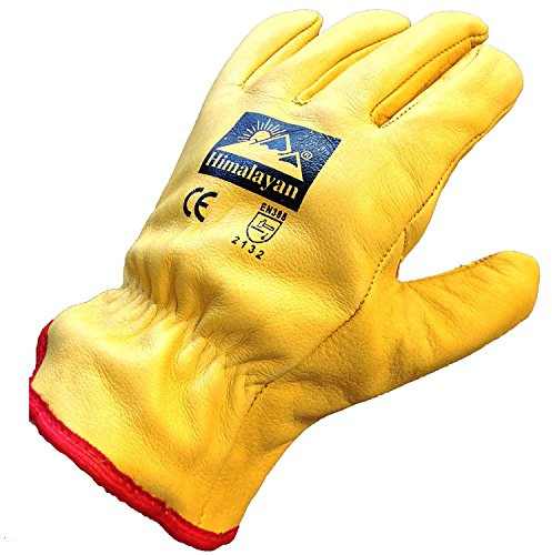 Himalayan H310-9 Premium Drivers Glove, Yellow, 9 Size, Pack of 10