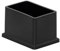 Flyshop Lot de 8 Embouts rectangulaires en PVC, Flexibles, pour Pieds de Chaise, de Table, de 25 mm x 38 mm (1 x 1-1/2), Noir