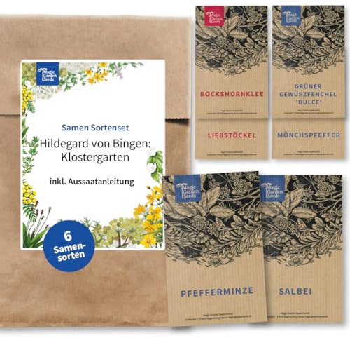 Hildegard von Bingen: Klostergarten - Samenset mit 6 mittelalterlichen Heilpflanzen