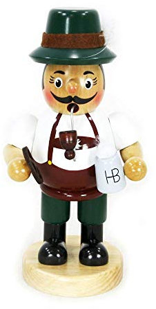 Wichtelstube-Kollektion Holz Räuchermann Räuchermännchen Räucherfigur Bayer mittel bauchig 8 x 7 x 16 cm