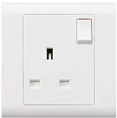 MK (ELECTRIC) Essentials 13A 1G SP SWITCHSOCKET,White